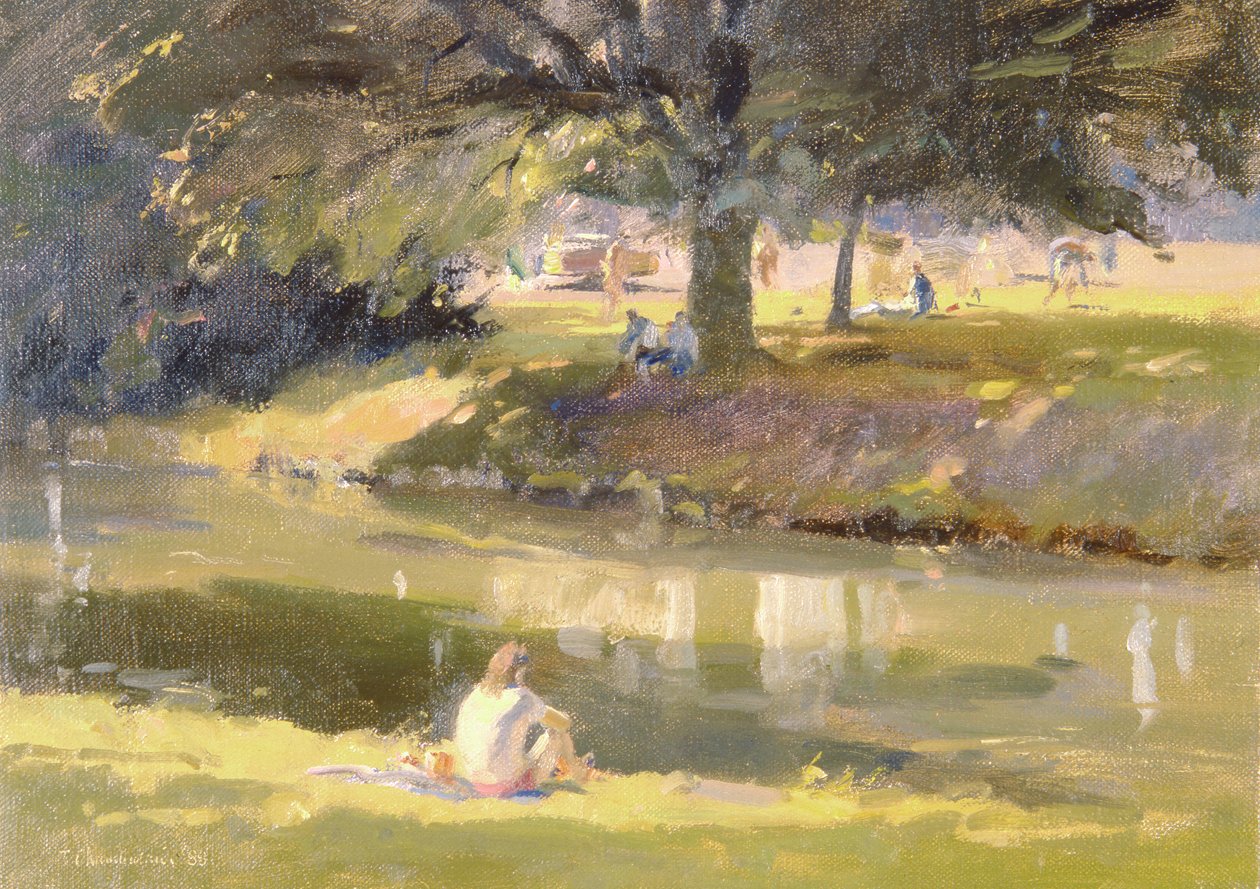 Høysommer, Castle Grounds, Hertford, 1988 av Trevor Chamberlain