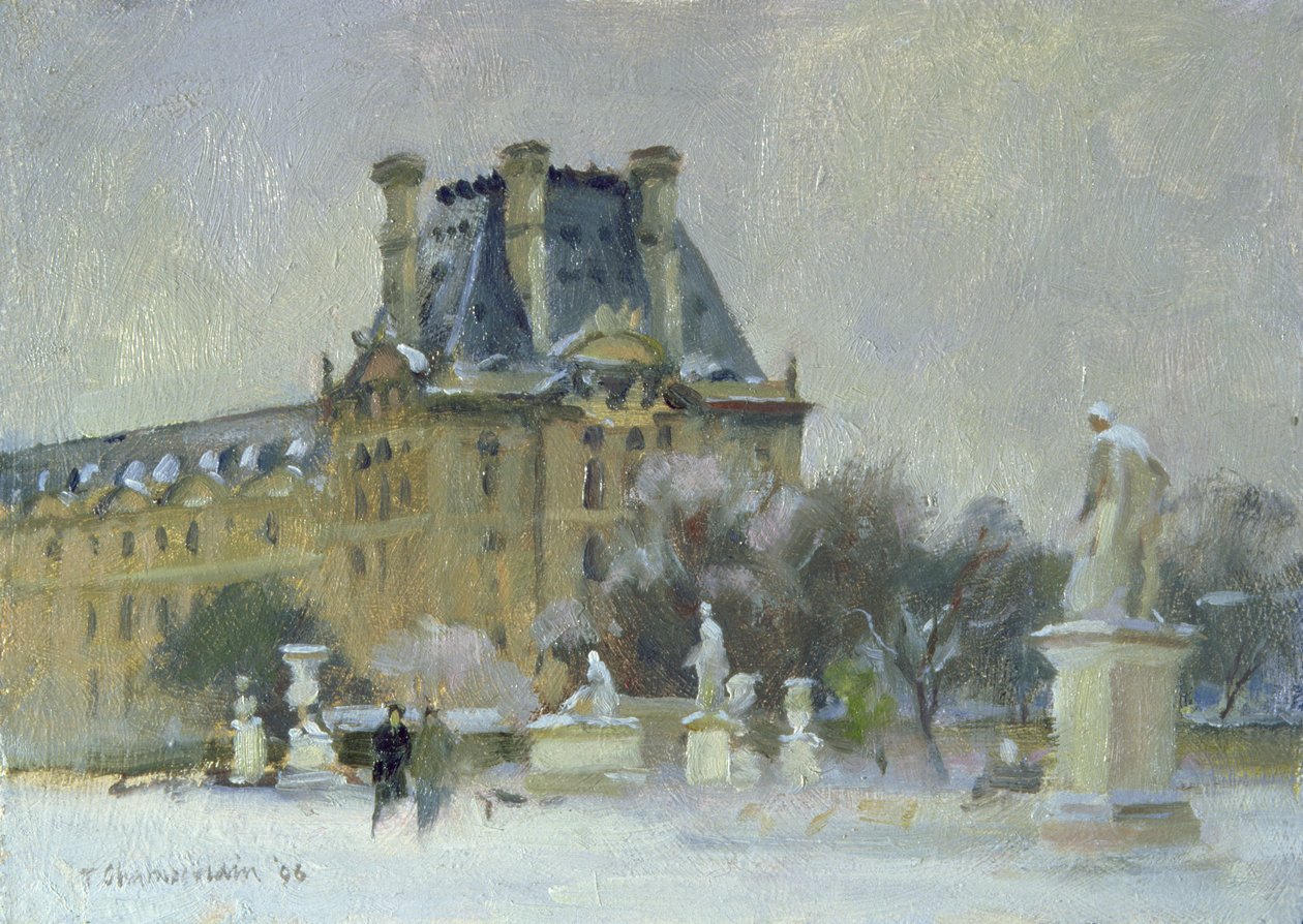 Snø i Tuilleriene, Paris, 1996 av Trevor Chamberlain