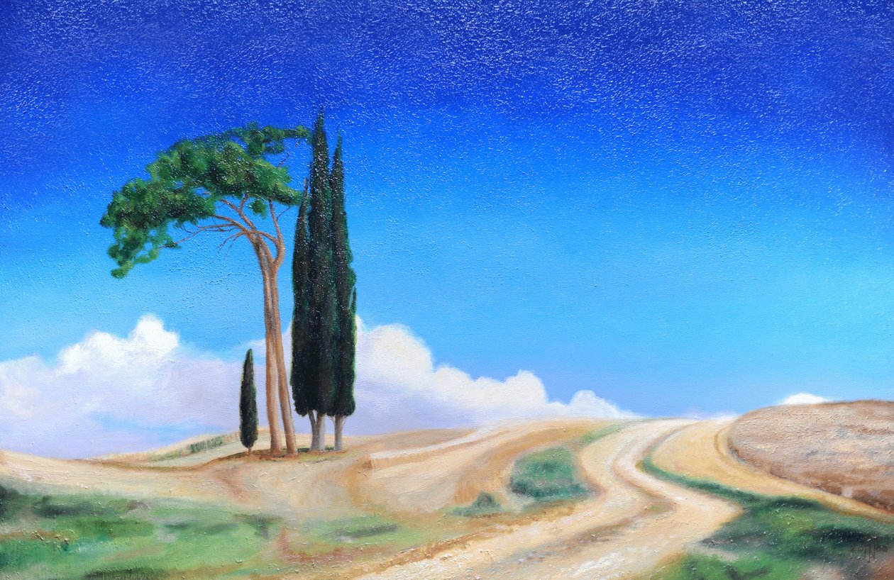 4 trær, Picenza, Toscana, 2002 av Trevor Neal