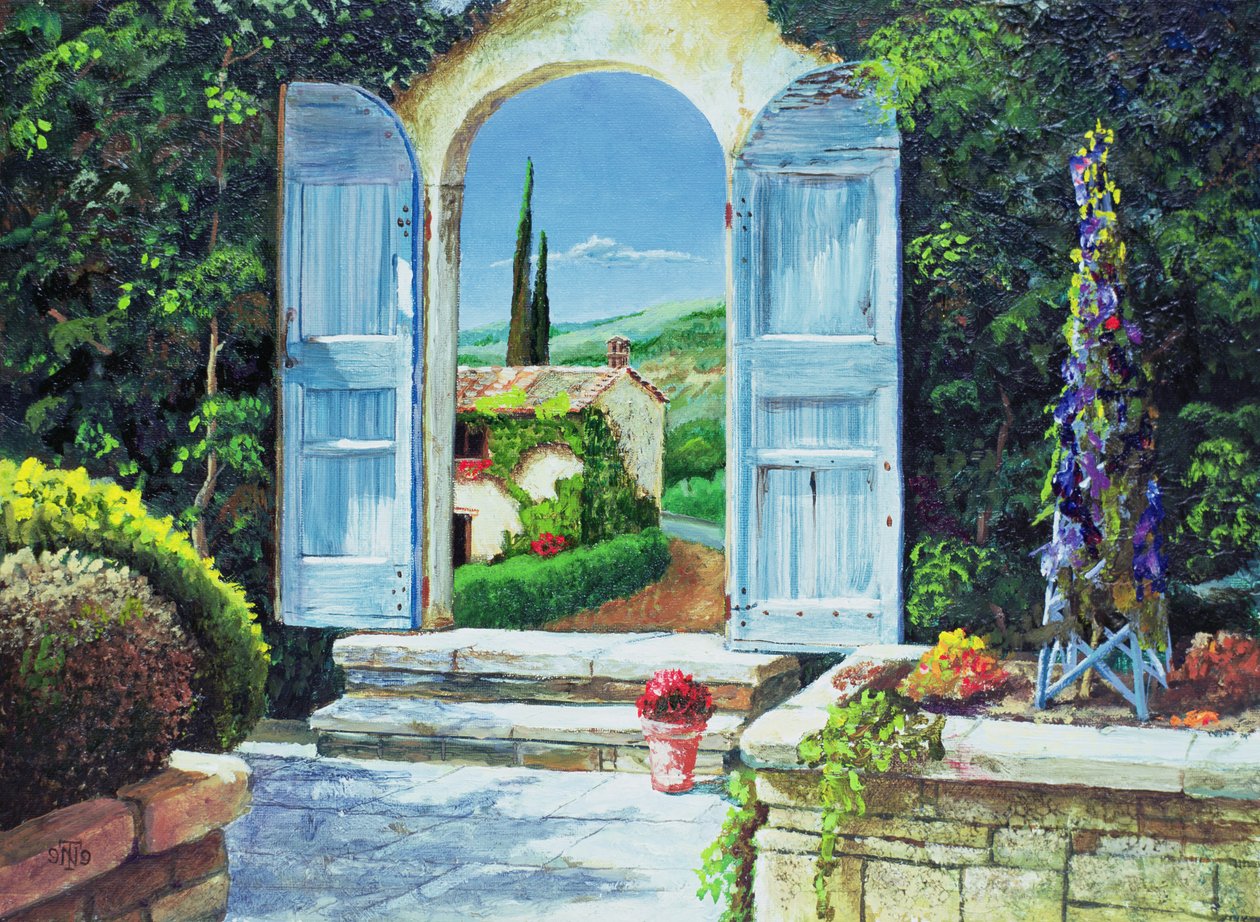 Shuttered Doorway, Volterra, Italia, 1999 av Trevor Neal