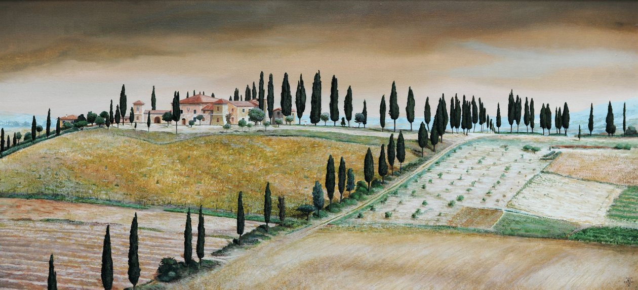 Villa on Hill, Toscana, 2001 av Trevor Neal