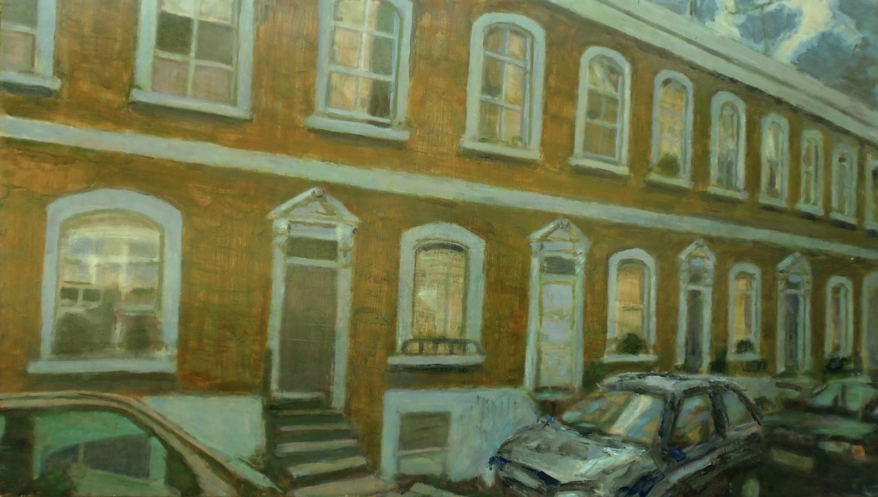 Et sted å bo L5, 2013 (olje på kryssfiner) av Trevor Burgess