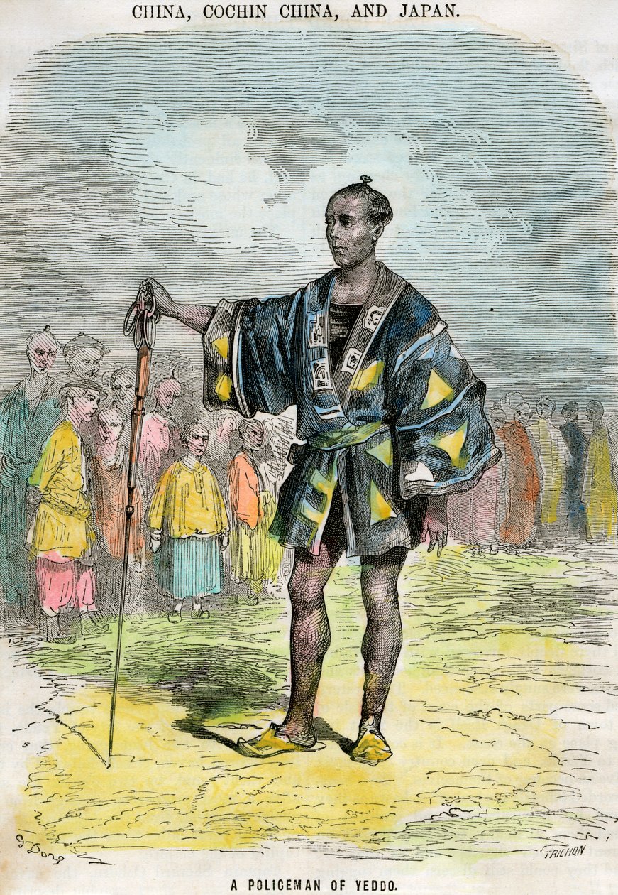 En politimann i Yeddo Edo, Japan, ca 1880 av Trichon