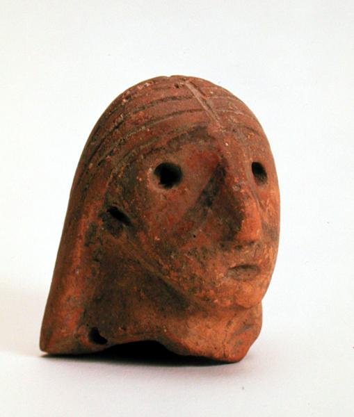 Hodet for en kvinnelig figur, Krinichki, 4. årtusen f.Kr. (keramikk) av Tripolye Tripolye