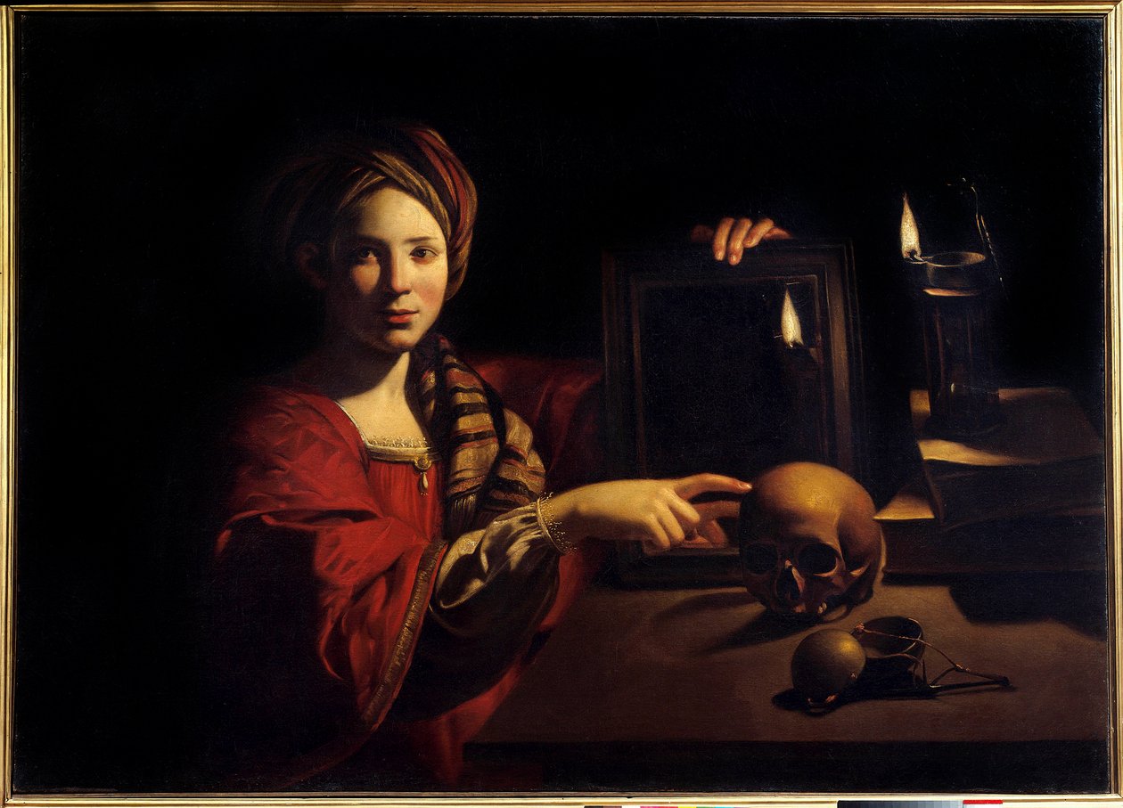 Allegory of Death or Vanity Painting av Trophime Bigot (1579-1650) 1600-tallet. Roma, Nasjonalmuseet av Trophime Bigot