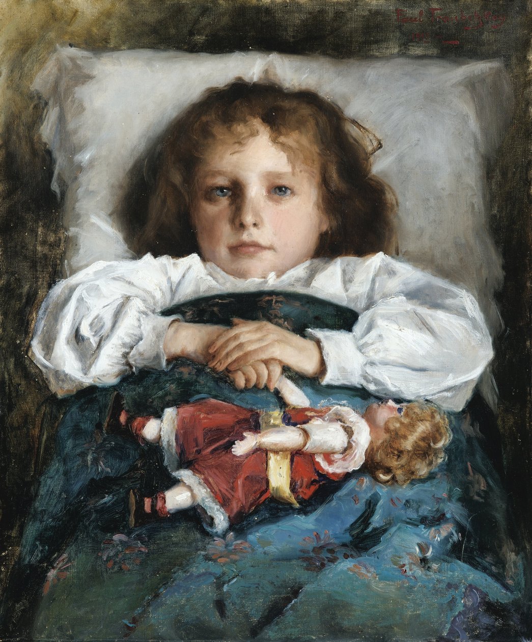 Barn med en dukke, 1912 av Trubetskoy