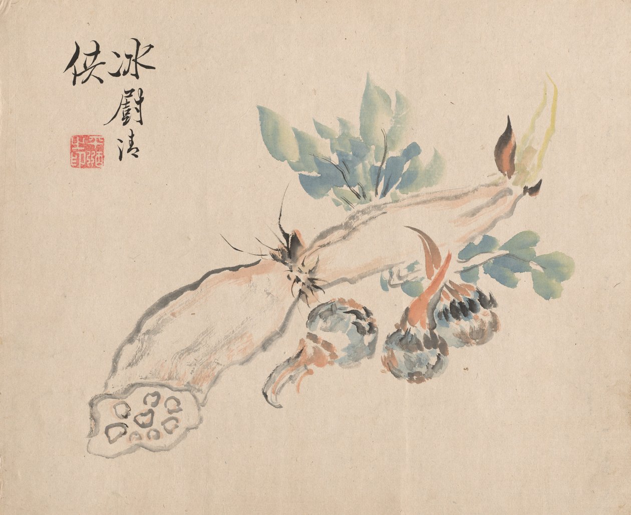 Lotusrot og huggormtunge. av Tsubaki Chinzan