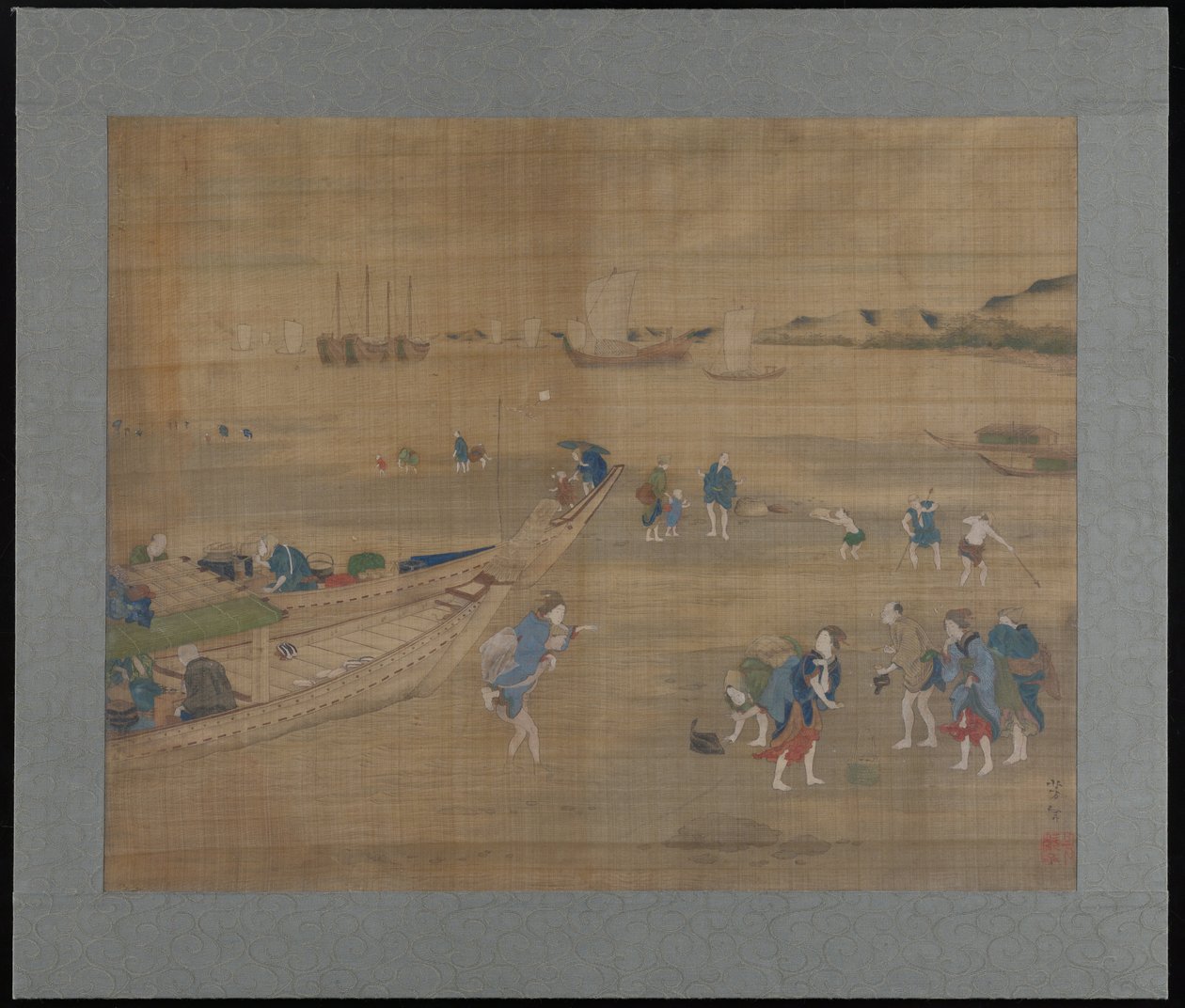 Graving etter muslinger av Tsukioka Yoshitoshi