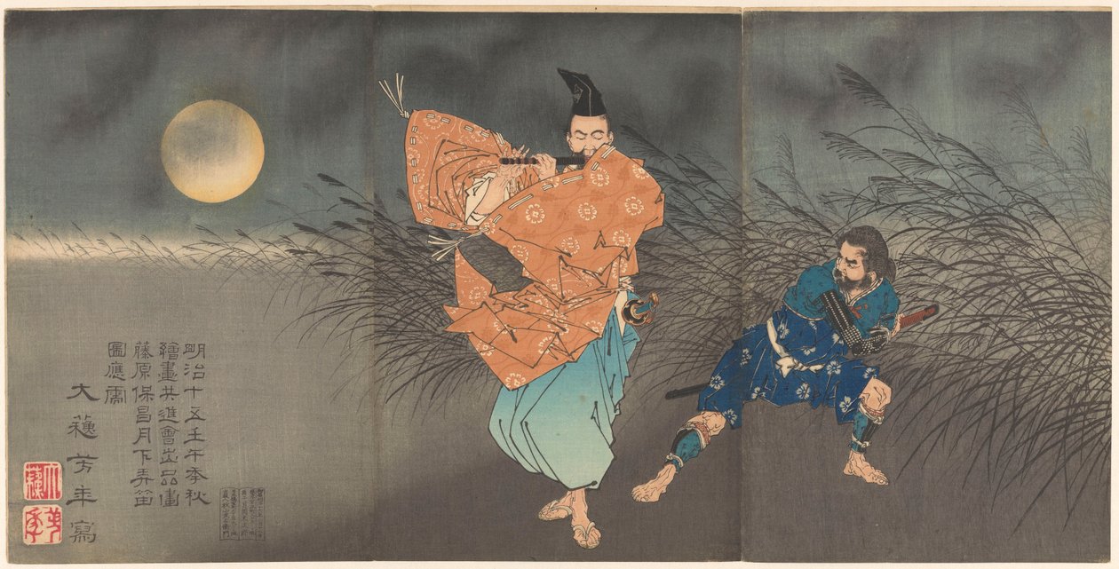 fløytespiller av Tsukioka Yoshitoshi