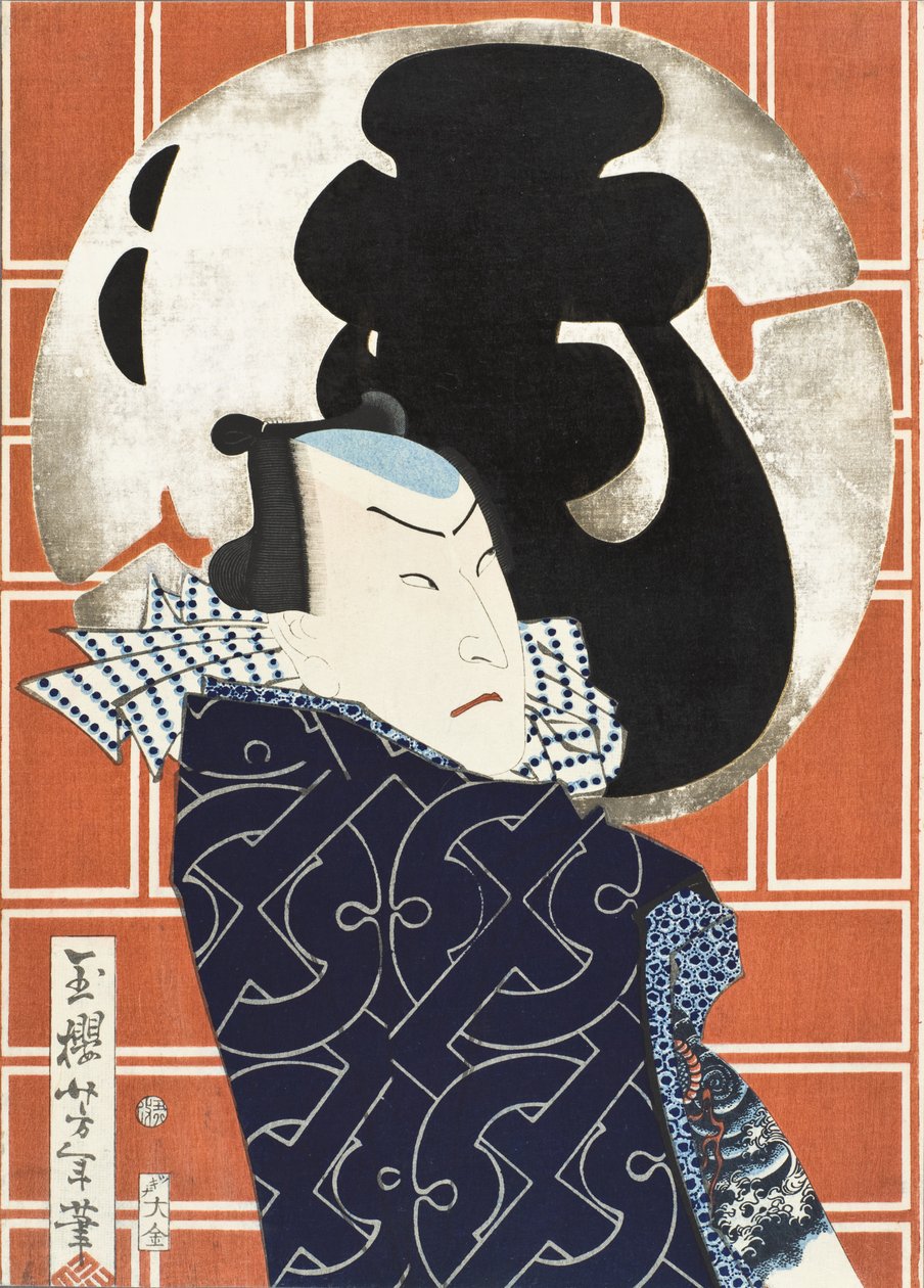 Skuespilleren Bandō Hikosaburō V og Mo-truppen av Tsukioka Yoshitoshi