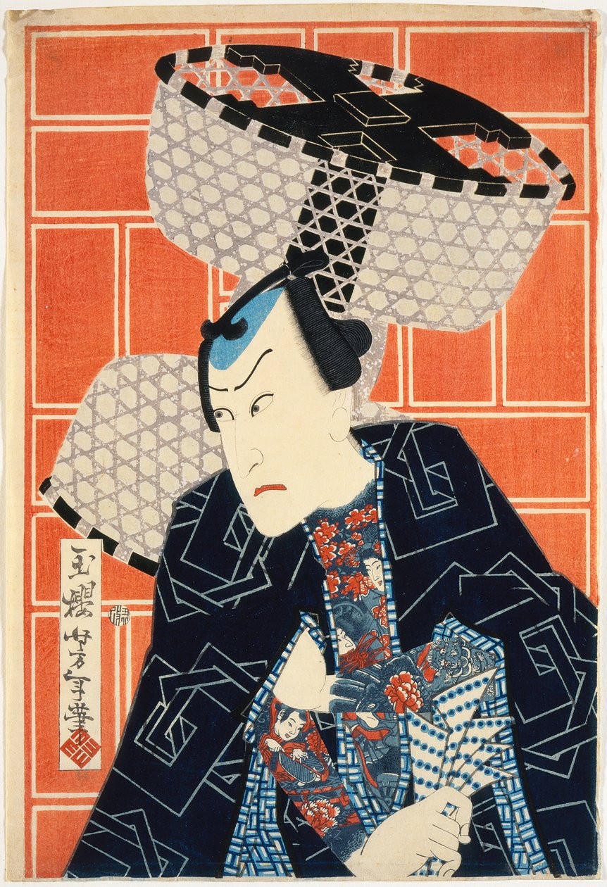 Skuespilleren Kawarasaki Gonjūrō som medlem av et brannkorps av Tsukioka Yoshitoshi