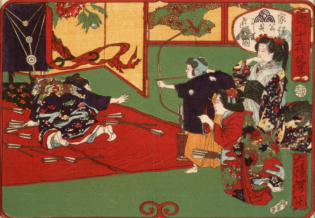 Tokugawa Ietsuga skyter med bue av Tsukioka Yoshitoshi