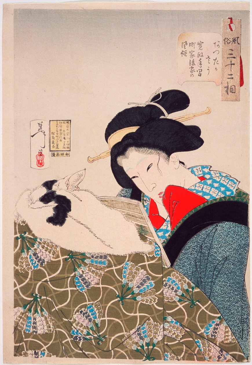 Varm: En by-enke fra Kansei-perioden (1789-1800) av Tsukioka Yoshitoshi