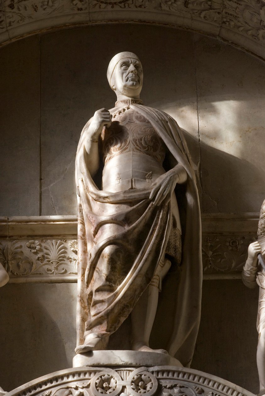Detalj av graven til Pietro Mocenigo, Doge av Venezia-marmor av Tullio and Pietro Lombardo