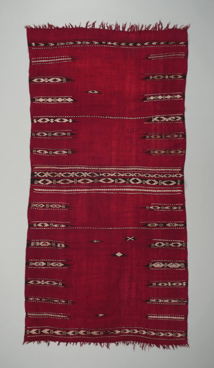 Kvinnens seremonielle mantel (baqnouq), tidlig på 1900-tallet (ull og bomull) av Tunisian School