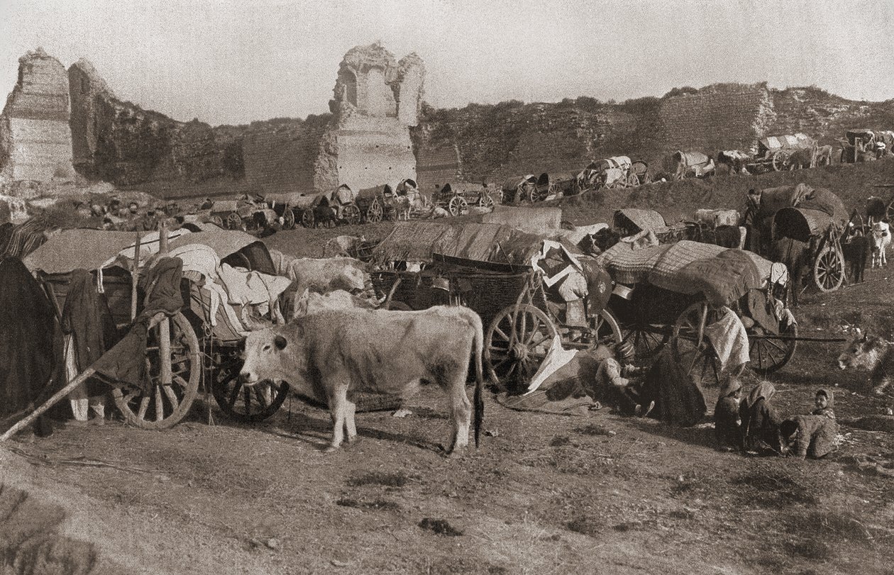 Leir for tyrkiske flyktninger, 1912 av Turkish Photographer