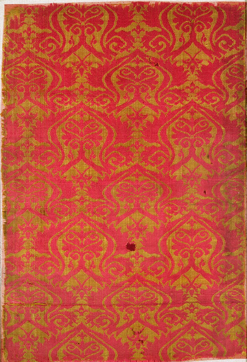 Tekstilfragment, 1300-1400-tallet (silke) av Turkish School