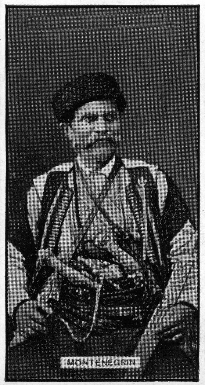 En montenegrinsk mann, fra et fotografi fra slutten av 1800-tallet av Turkish Photographer