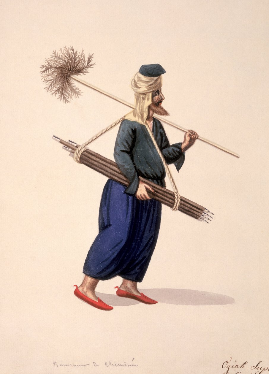 A Sweep, osmansk periode, tredje kvartal av 1700-tallet (wc på papir) av Turkish School