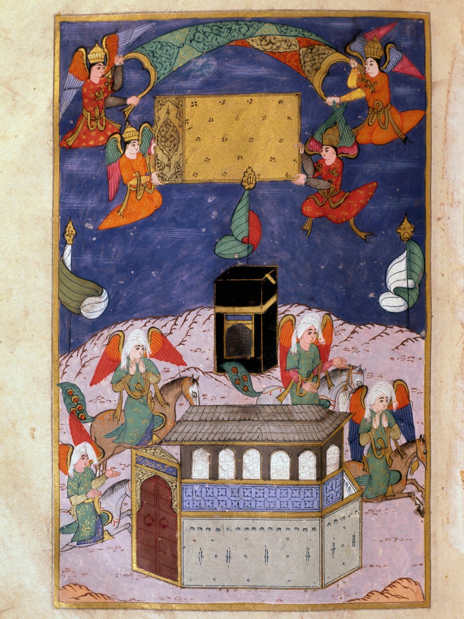 Engler dekorerer Kaaba (Kaaba eller Ka