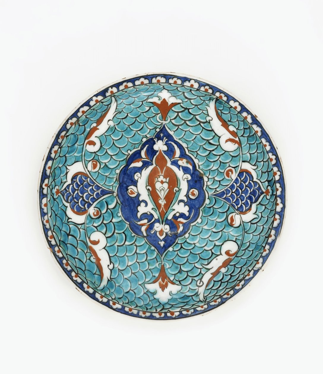Dish, Iznik, osmansk dynasti (keramikk) av Turkish School