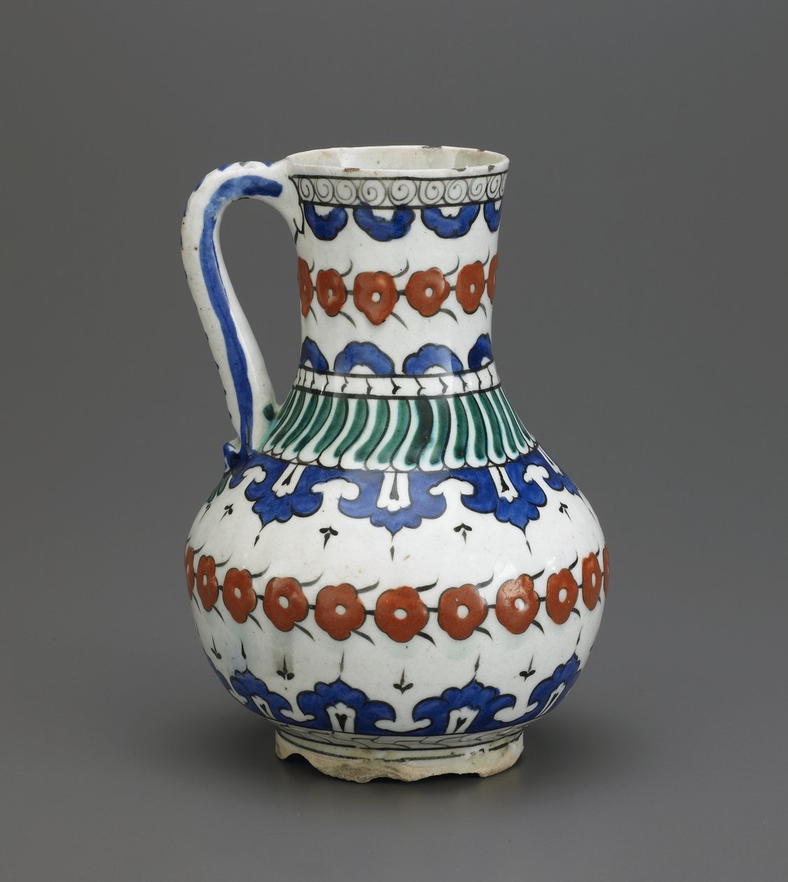 Jug, Iznik, osmansk dynasti, 1500-1600-tallet (keramikk) av Turkish School
