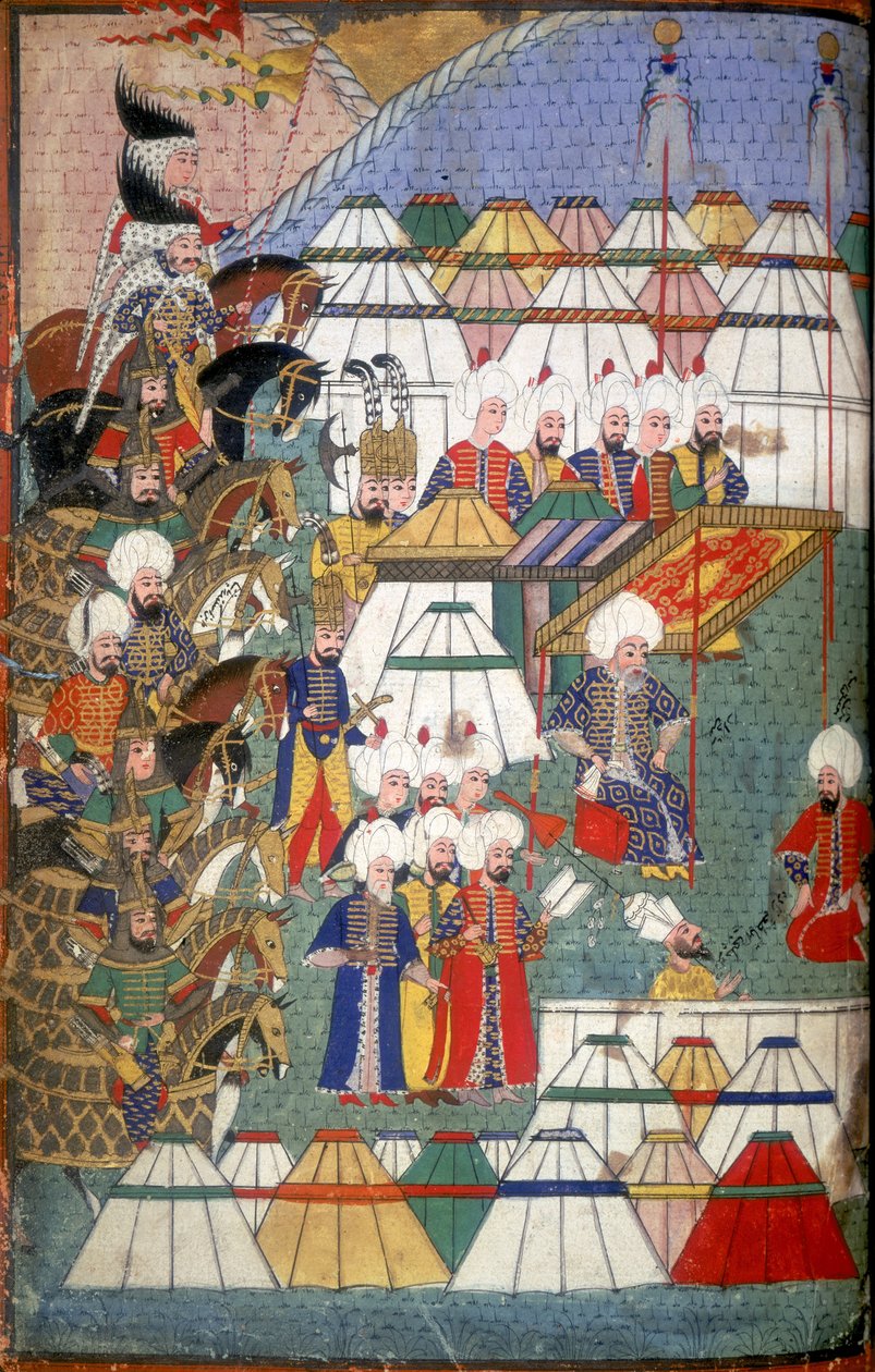 Lala Mustafa Pasha i leiren hans etter hans seier ved Kars, illustrasjon fra 