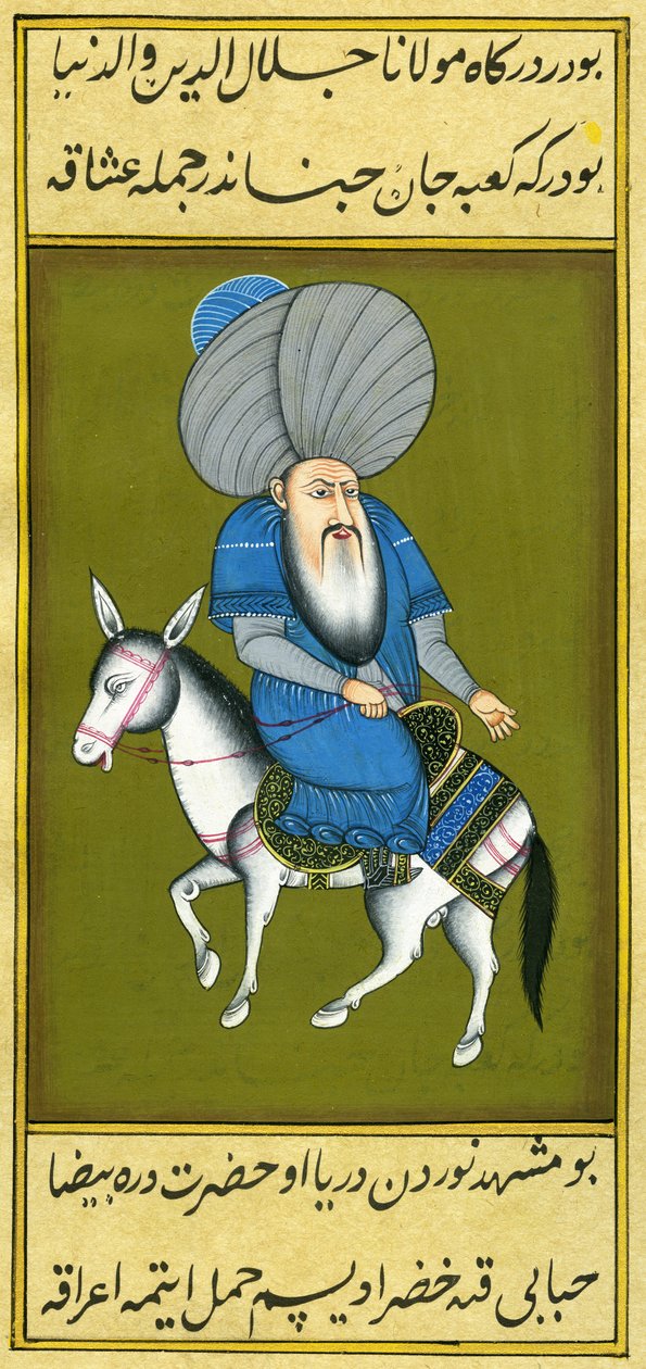 Nasreddin Hodja rir på hesten baklengs av Turkish School