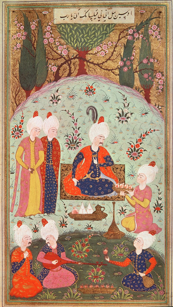 TSM H.804 & H.806 Kronprinsen feirer seier med et måltid i hagen, 1534 av Turkish School