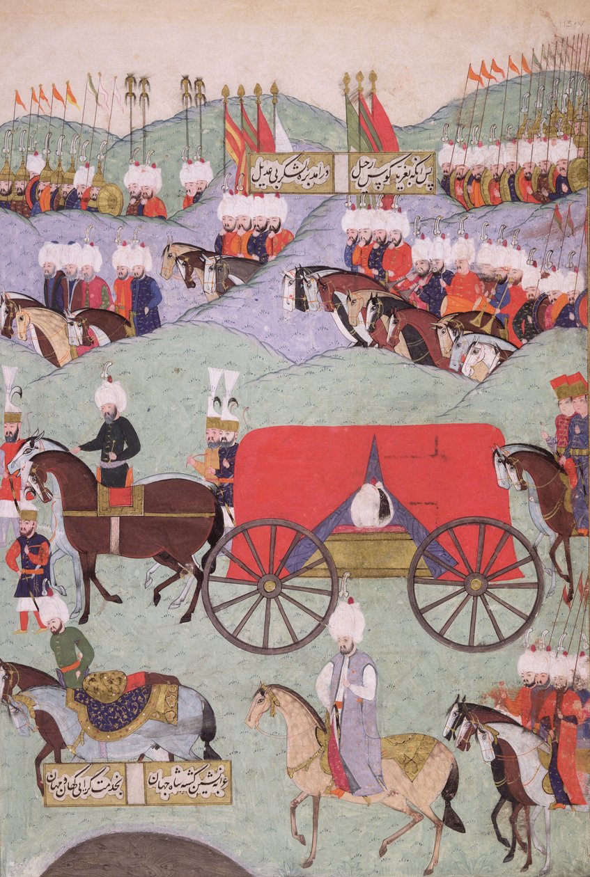 The Return of the Body of Sultan Suleyman (1521-1566) kopiert for Kings Library, Istanbul, 1579 av Turkish School