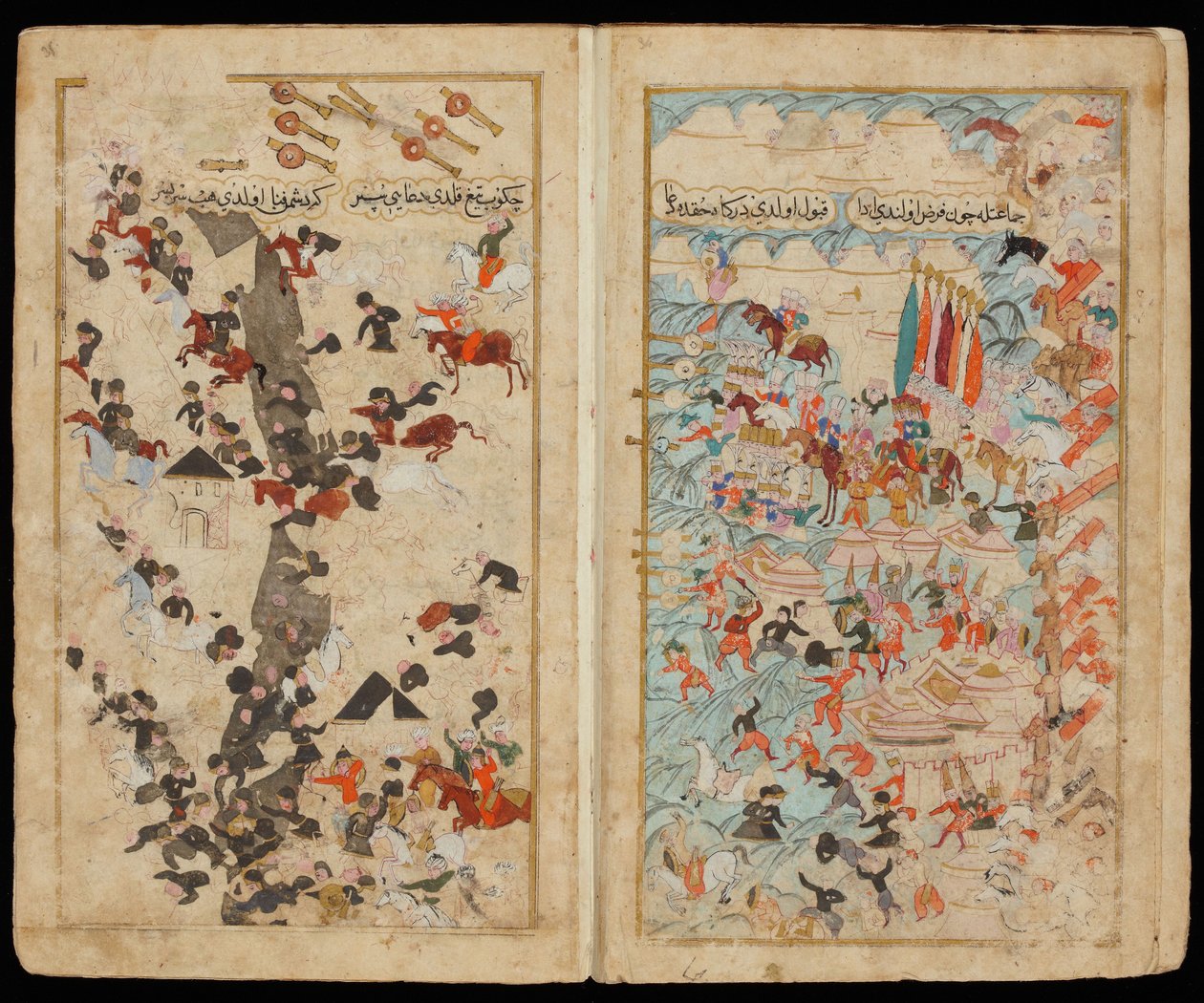 Slaget ved Keresztes i 1596 fra Manuskriptet Mehmed IIIs kampanje i Ungarn av Turkish master