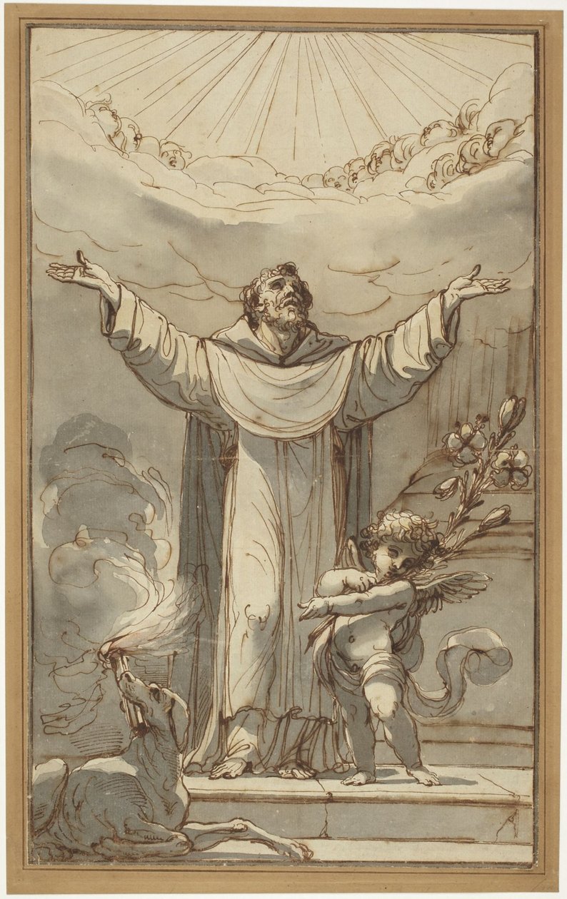 Den hellige Dominikus i bønn av Ubaldo Gandolfi