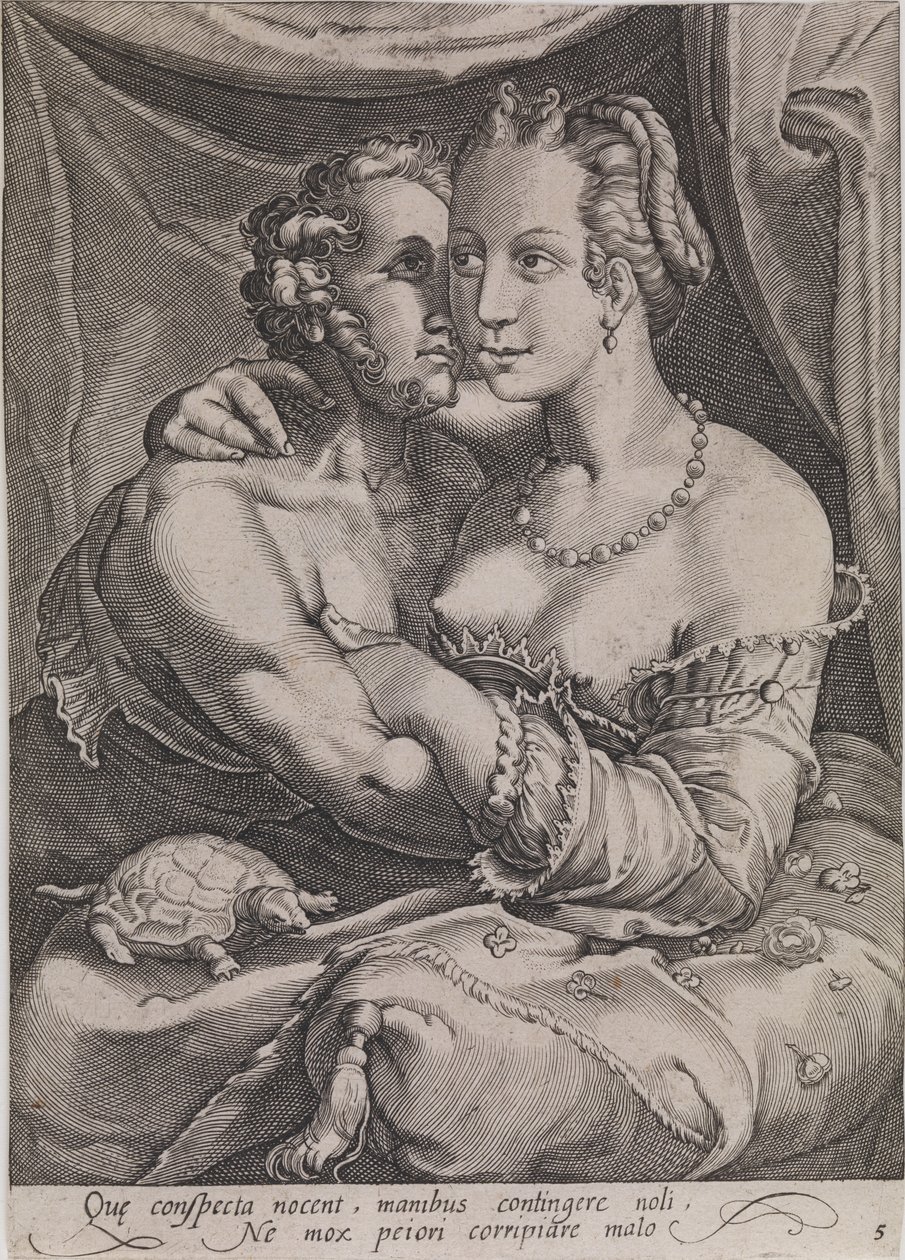 Ta på av Ubekendt efter Jan Saenredam efter Hendrick Goltzius