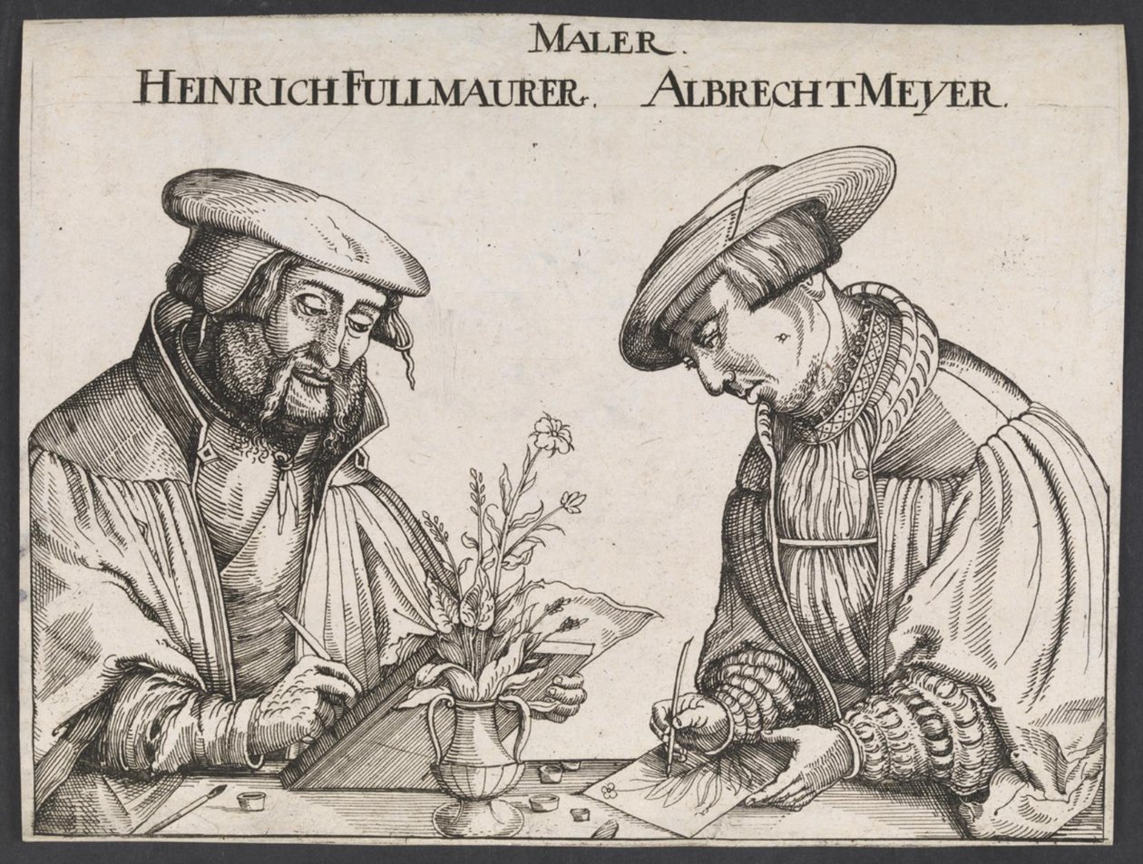Portrett av Heinrich Füllmaurer og Albrecht Meyer av Ubekendt tysk 1500 tallet