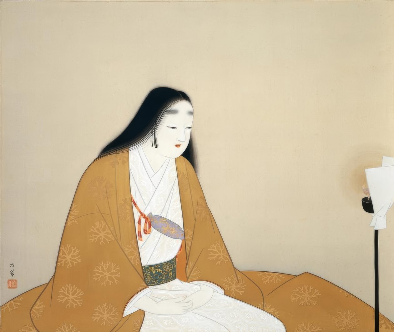 F Lau Kusunoki Masanari av Uemura Shoen