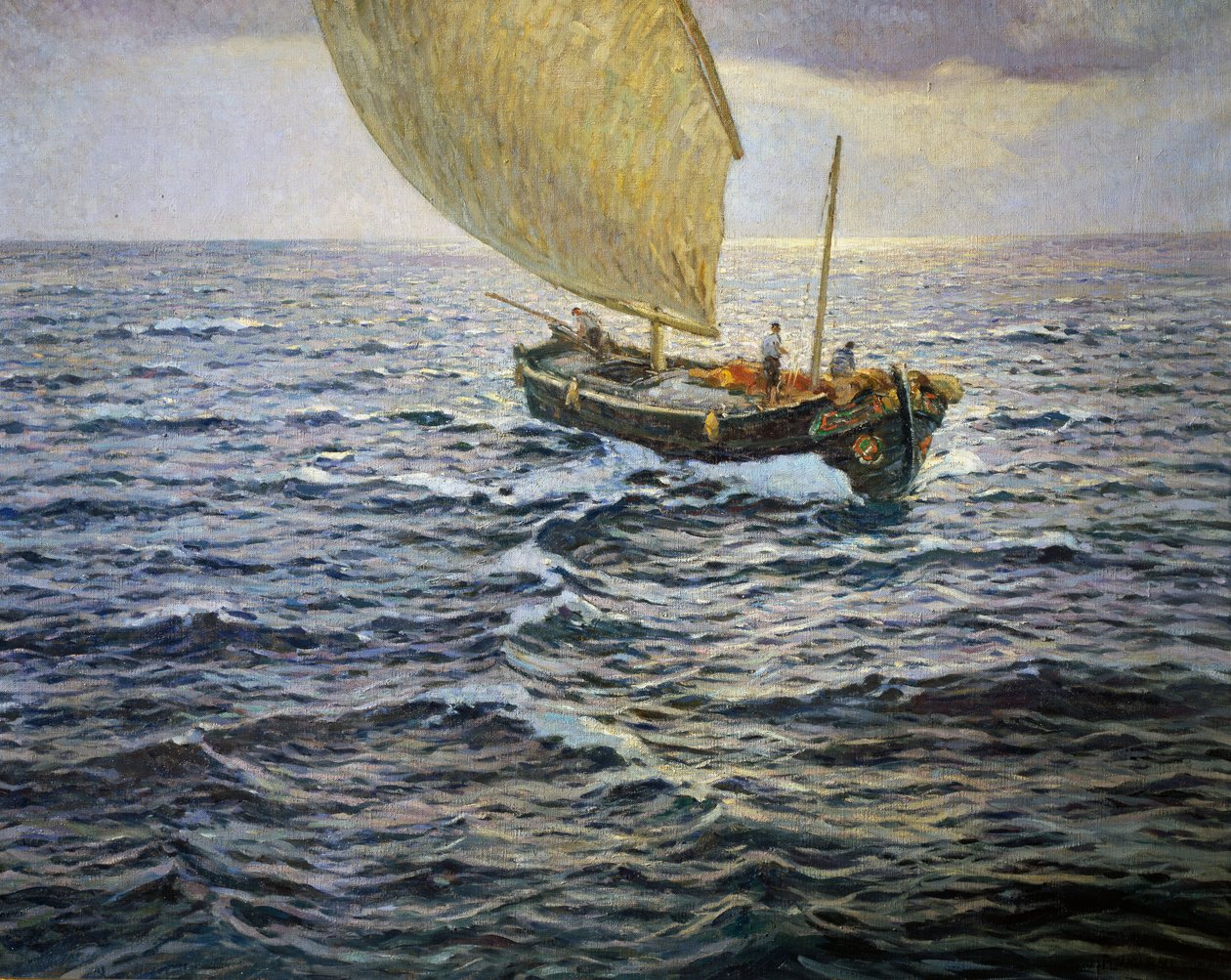 The Silver Hour, av Ugo Flumiani (1876-1938), olje av Ugo Flumiani