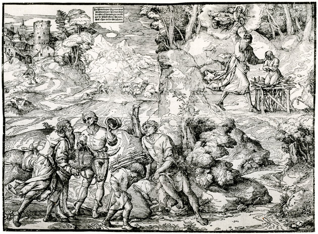 Abrahams offer, 1516-1518, 1937 av Ugo da Carpi