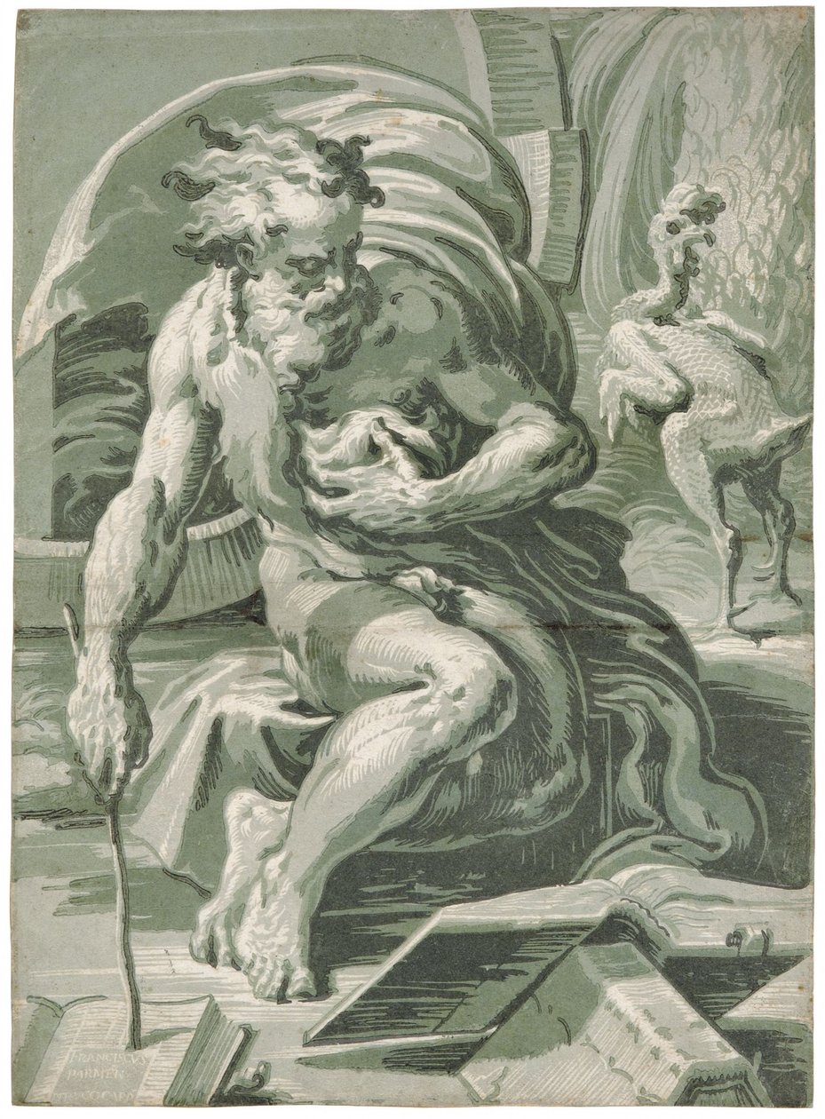 Diogenes, etter 1527. av Ugo da Carpi