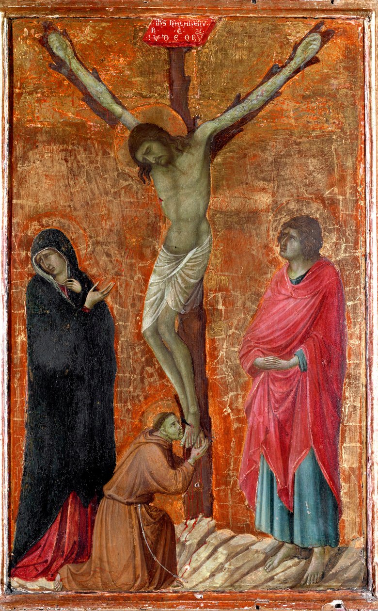 Korsfestelse med den hellige Frans av Assisi av Ugolino di Nerio