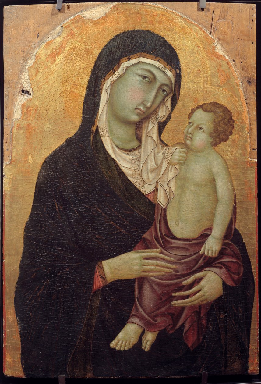 Jomfru og barnemaleri på tre av Ugolino di Nerio av Ugolino di Nerio