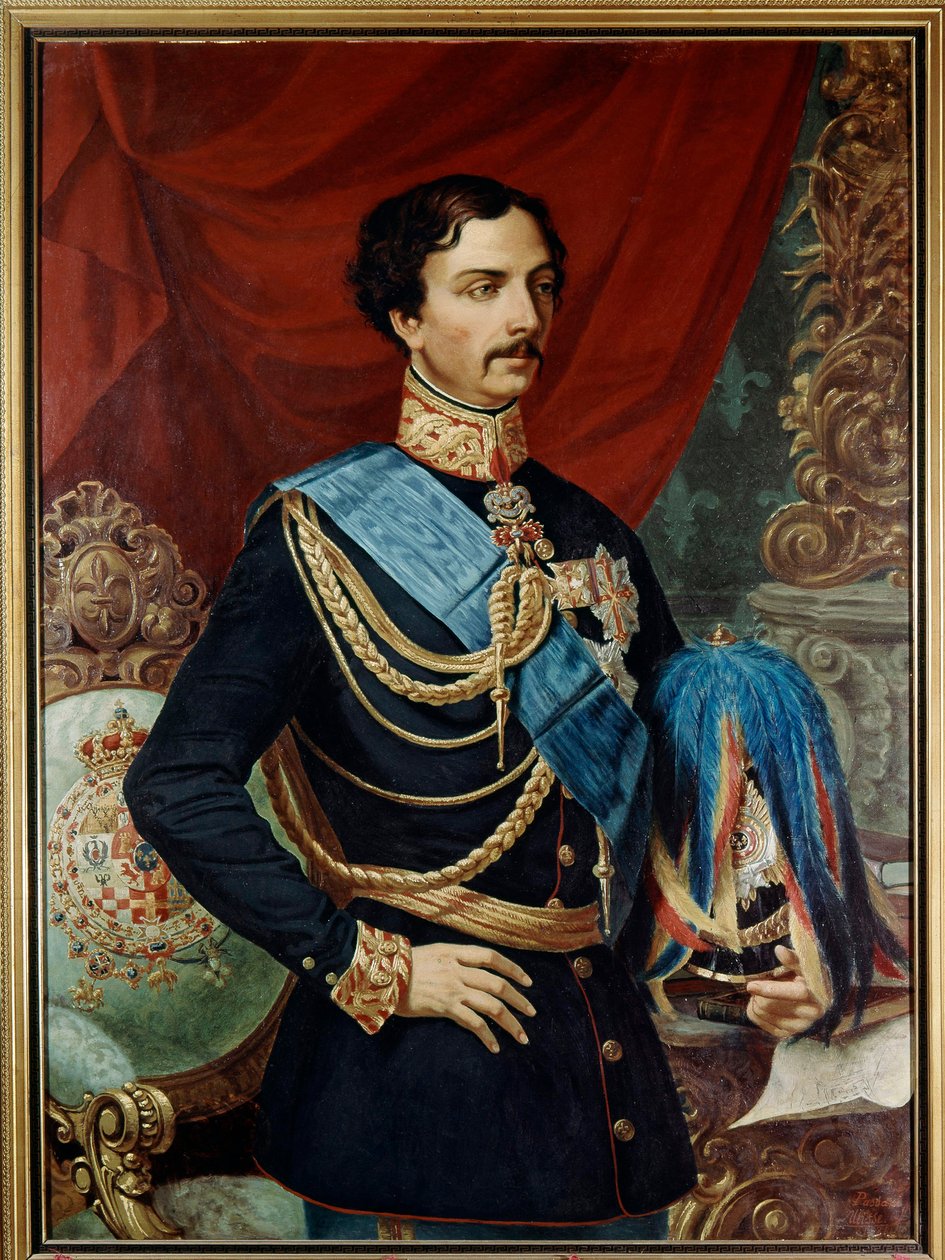 Karl av Bourbon Parma (1799 -1883), hertug av Parma - Charles III av Bourbon (1823 - 1854) 1800-tallet (olje på lerret) av Ulisse Passani