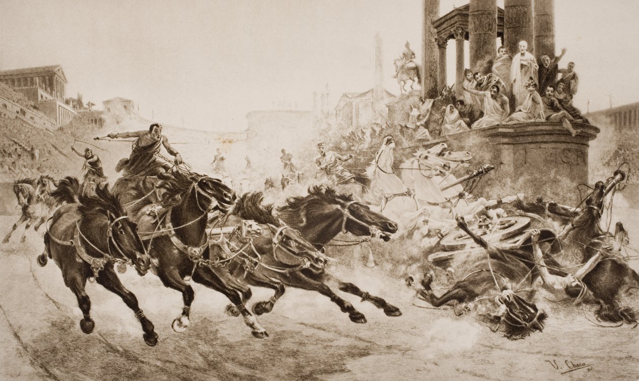 A Roman Chariot Race, illustrasjon fra 