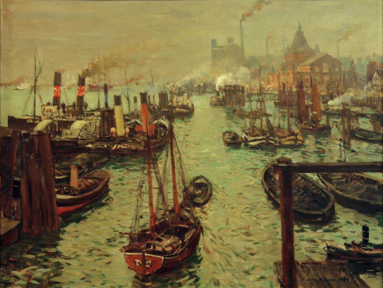 Havnen i Hamburg av Ulrich Hubner