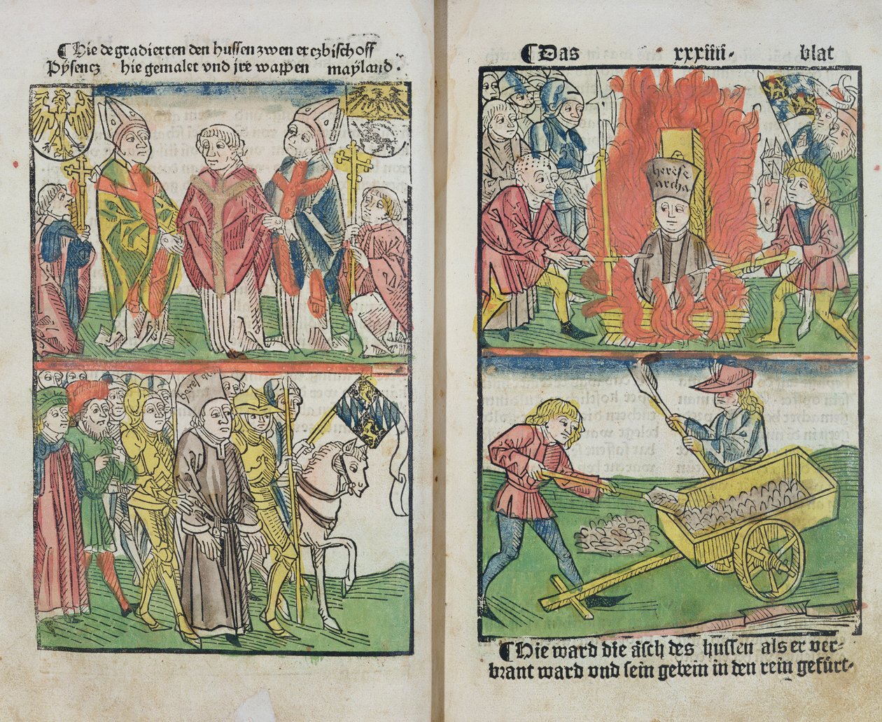 Jan Hus brent på bålet i Constance of Constance, fra 