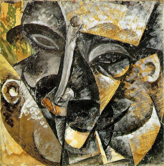 Dynamikk av et Mans Head av Umberto Boccioni