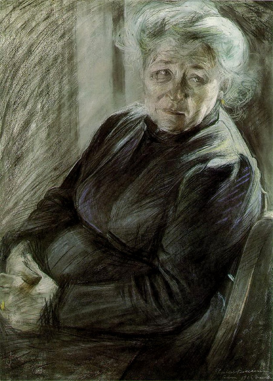 The Mother, 1906 (pastell på papir) av Umberto Boccioni