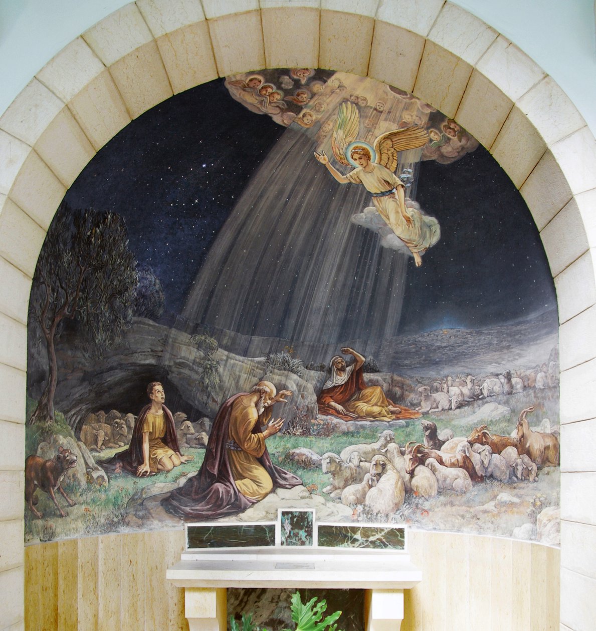 Herrens engel besøker hyrdene, Sanctuary of the Shepherd