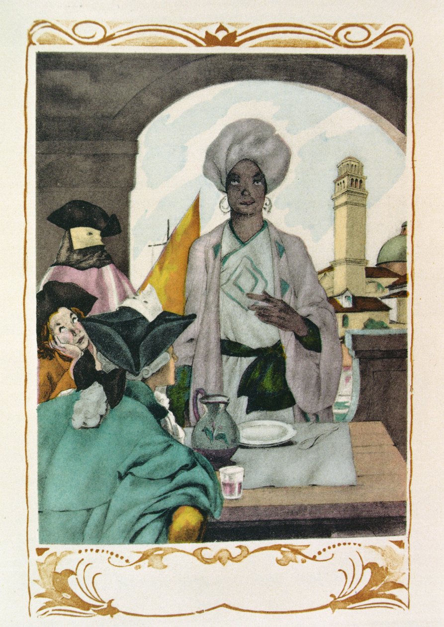 Illustrasjon fra 'Candide' av Voltaire, utgitt av Gibert Jeune av Umberto (after) Brunelleschi