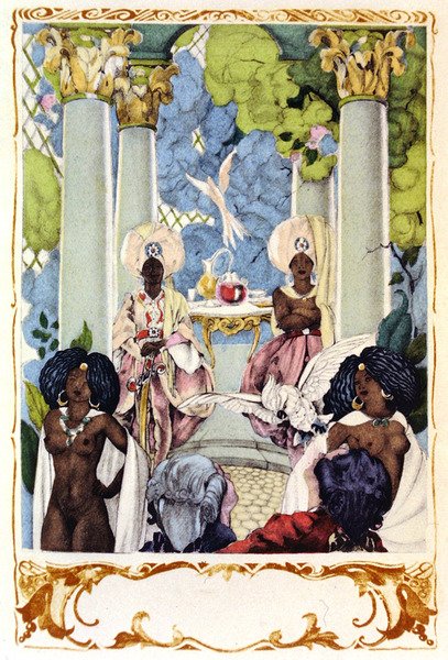 Illustrasjon fra 'Candide' av Voltaire, utgitt av Gibert Jeune av Umberto (after) Brunelleschi