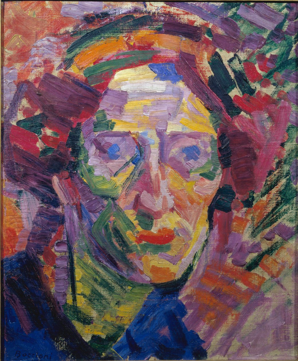 Futurisme: "" Portrett av kvinne" eller "" Portrett av grevinne Casanova"" Maleri av Umberto Boccioni (1882-1916) av Umberto Boccioni